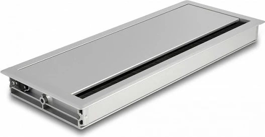 Kalues kabllosh për tavolinë DeLOCK 300 x 120 x 28 mm, alumin, silver