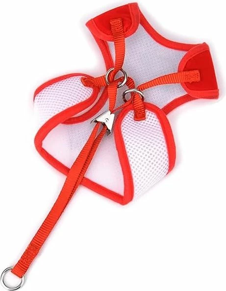 Set këmishë & litar për qen KQP3, e kuqe, L