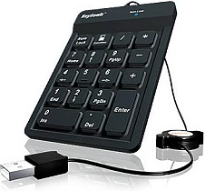 Tastierë numerike KeySonic ACK-118BK, USB, 18 taste, silikon, e zezë