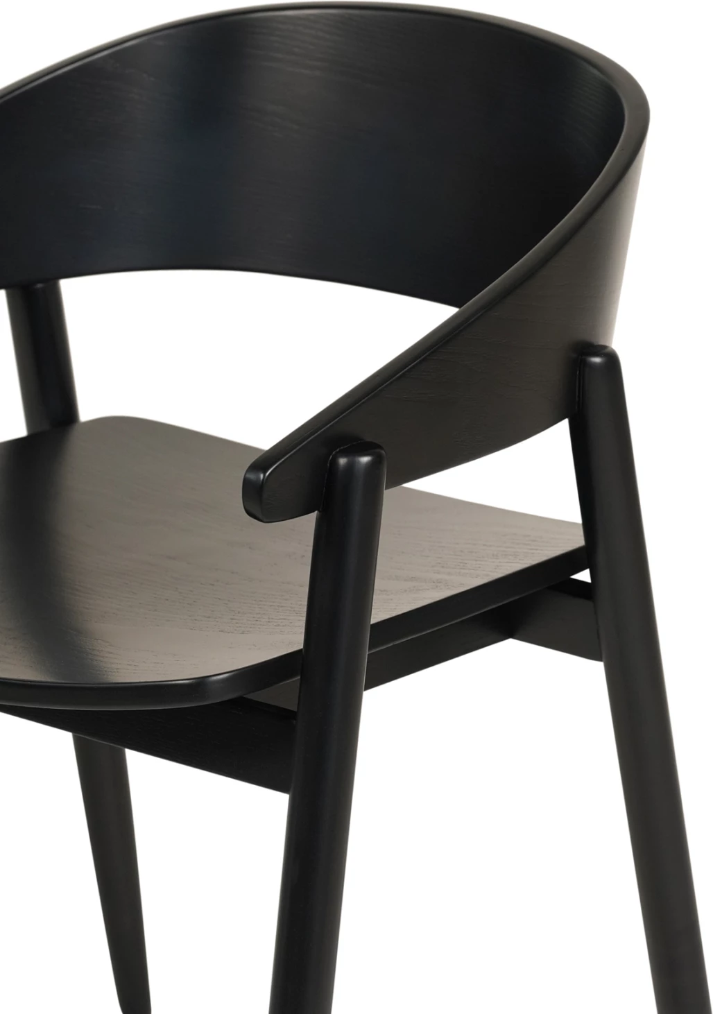 Karrige për ngrënie CANOP FH9950.02 dru frashëri ngjyrë e zezë 56,5x61x74H cm