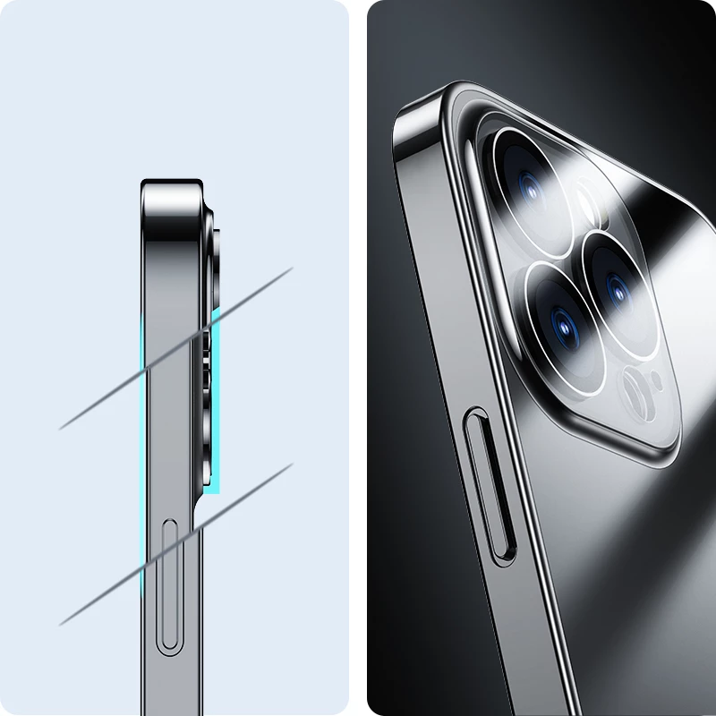 Mbështjellës Joyroom JR-14Q3 për iPhone 14 Plus, kornizë metalike, i zi