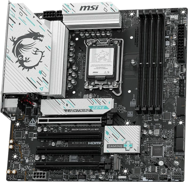 Pllakë amë MSI B860M GAMING PLUS WIFI, LGA1851, micro ATX