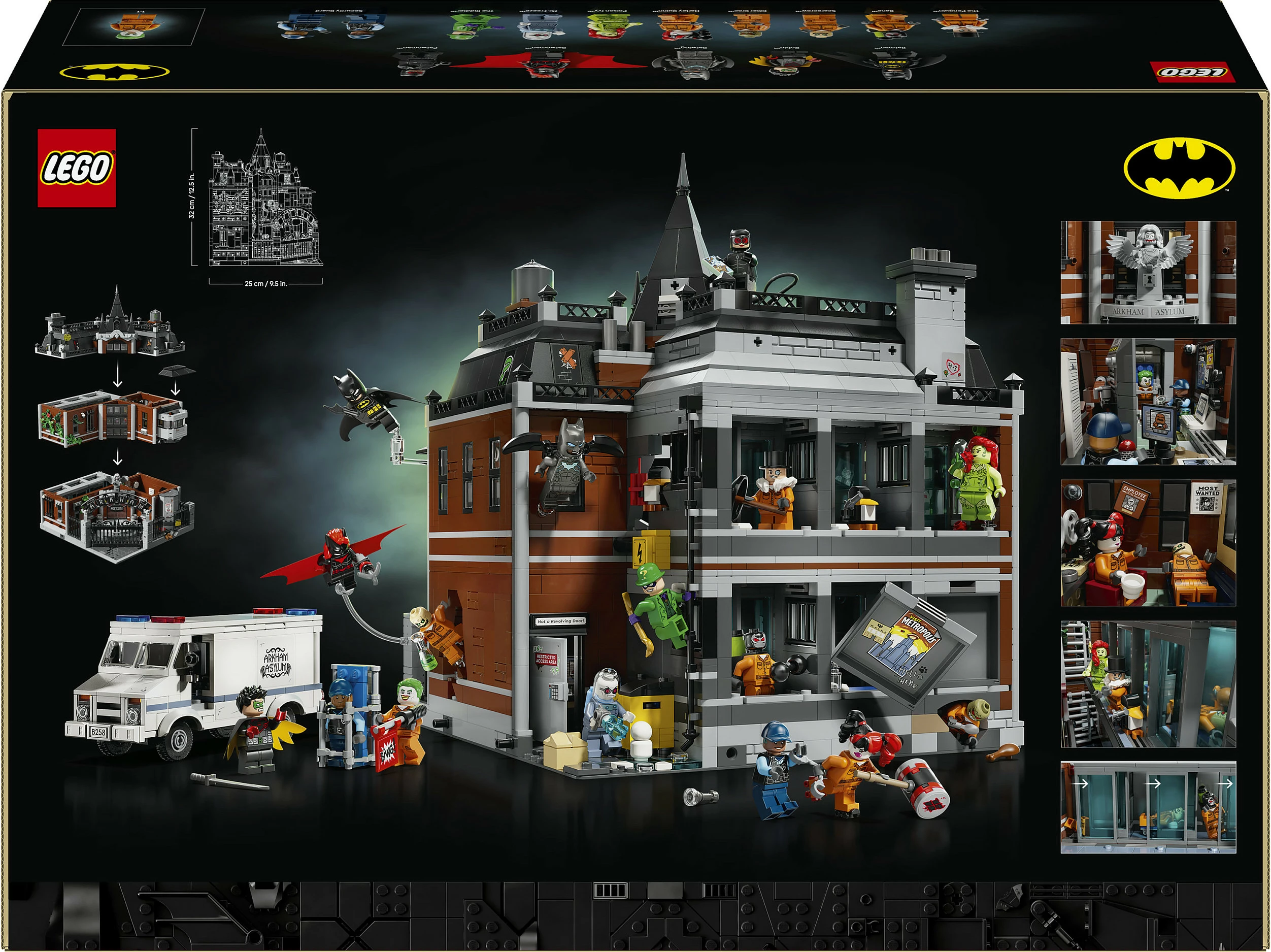 Set ndërtimi LEGO DC 76300 Batman Arkham Asylum, 2953 copë, shumëngjyrësh