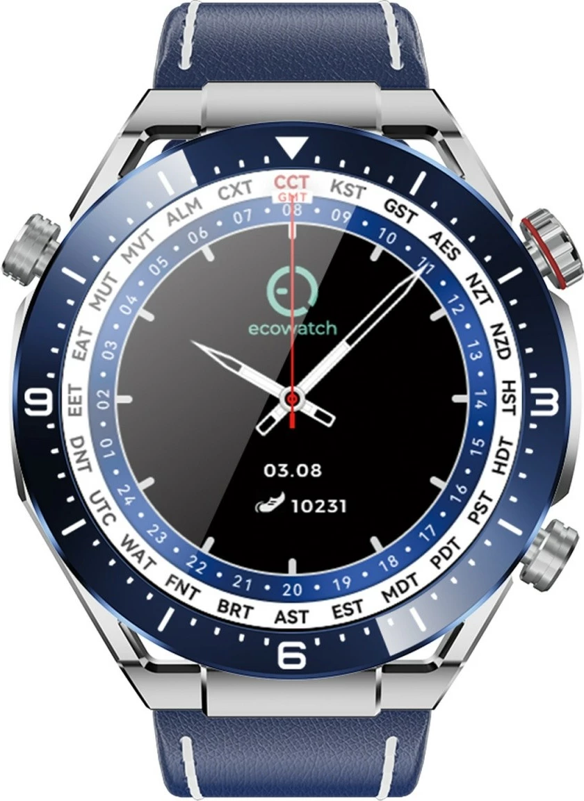 Smartwatch EcoWatch EW01 SL, 1.5", Bluetooth, 400 mAh, Argjend