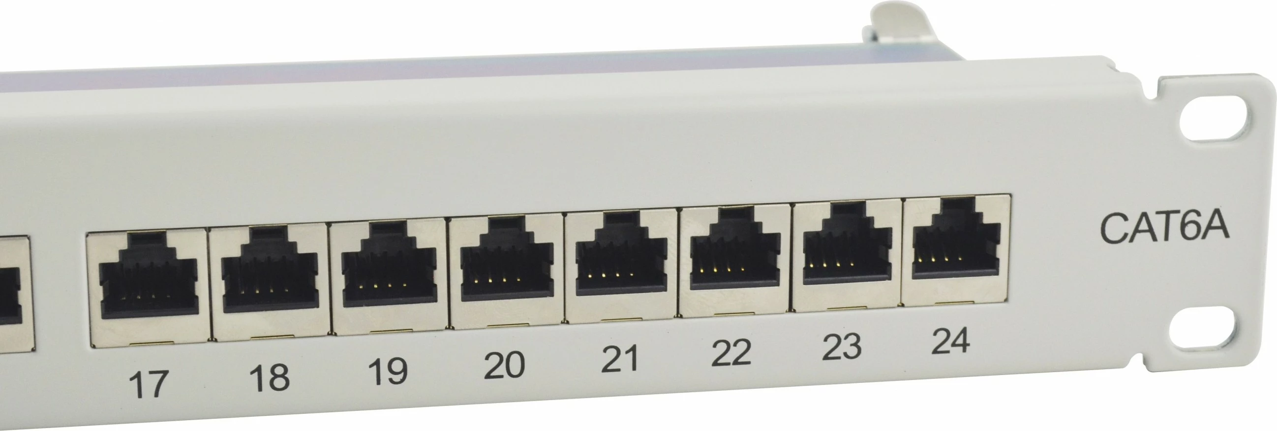 Patch panel Equip 24-port Cat6a, 1U, rackmount, gri