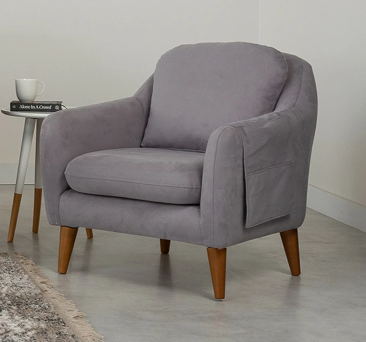 Set divani Atelier del Sofa, Sofia-TKM03-0701, ngjyrë gri