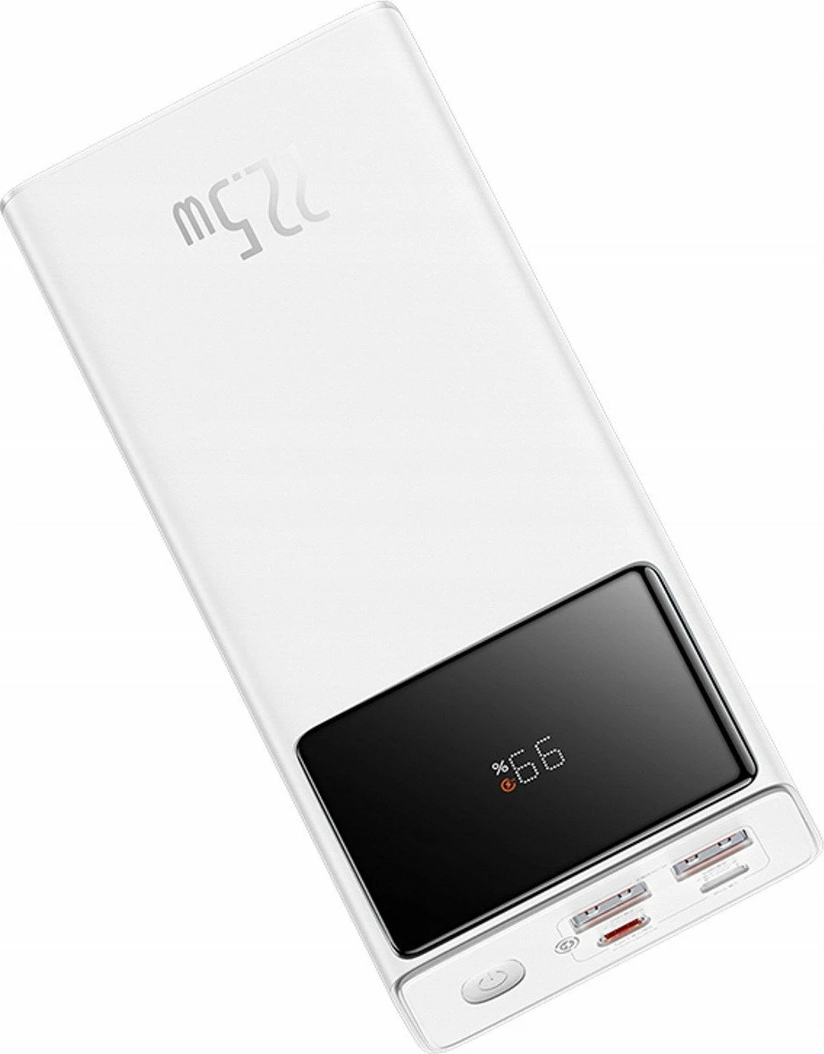 Powerbank Baseus EnerFill FP41 30000mAh 22.5W me display, e bardhë