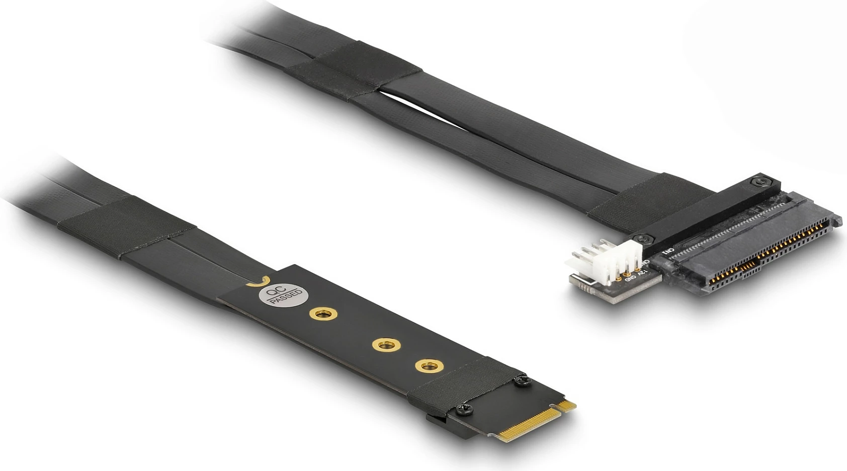 Adapter DeLOCK M.2 Key M në U.2 SFF-8639 NVMe, PCIe 4.0, kabllo 20 cm, i zi