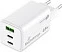 Adapter karikimi MediaRange GaN 65W, 2x USB-C + USB-A, Quick Charge 3.0, i bardhë