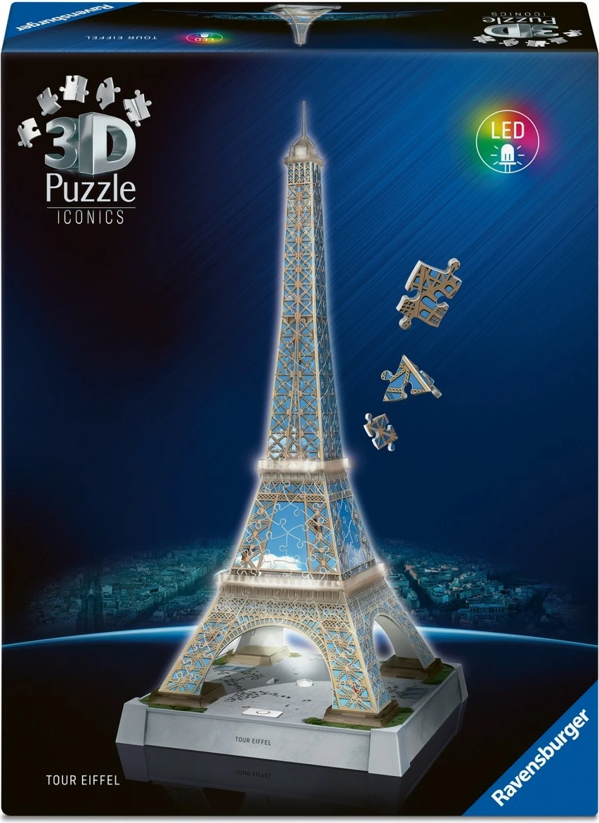 Puzzle 3D Ravensburger Eiffel Tower, 243 pjesë, plastikë
