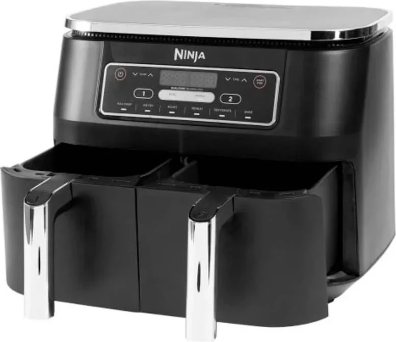 fritezë me ajër të nxehtë, Ninja, AF300EU, 7.6L (2x3.8L), 2470W, 6 programe, 2 zona të pavarura, e zezë