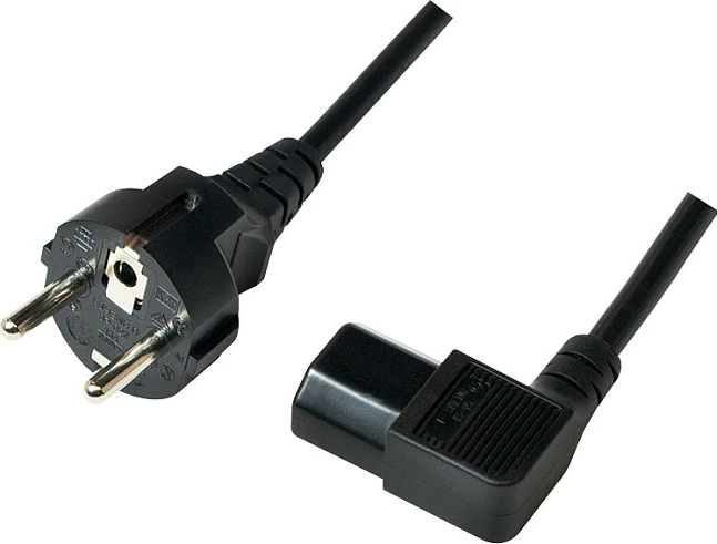 Kabllo rryme LogiLink CEE 7/7 në C13 90°, 3 m, 10A/250V, e zezë