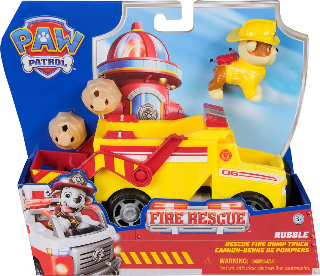 Paw Patrol Rubble – Kamion Ndërtimi (Dump Truck) për Shpëtim nga Zjarri