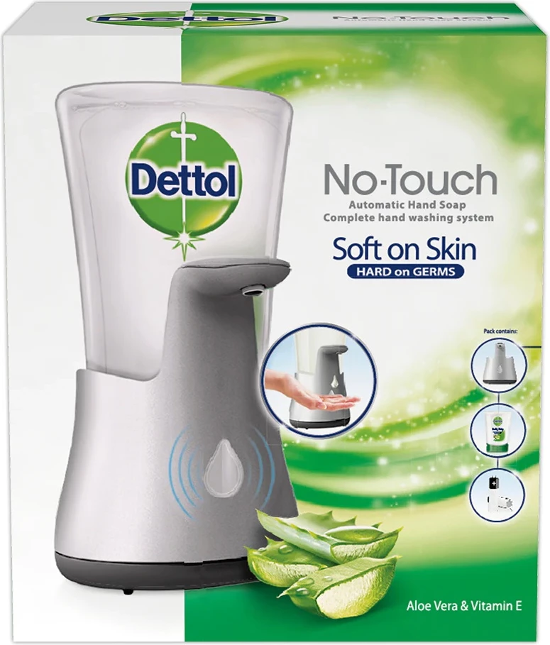 Dispenser sapuni pa prekje Dettol me Aloe dhe Vitaminë E 250ml