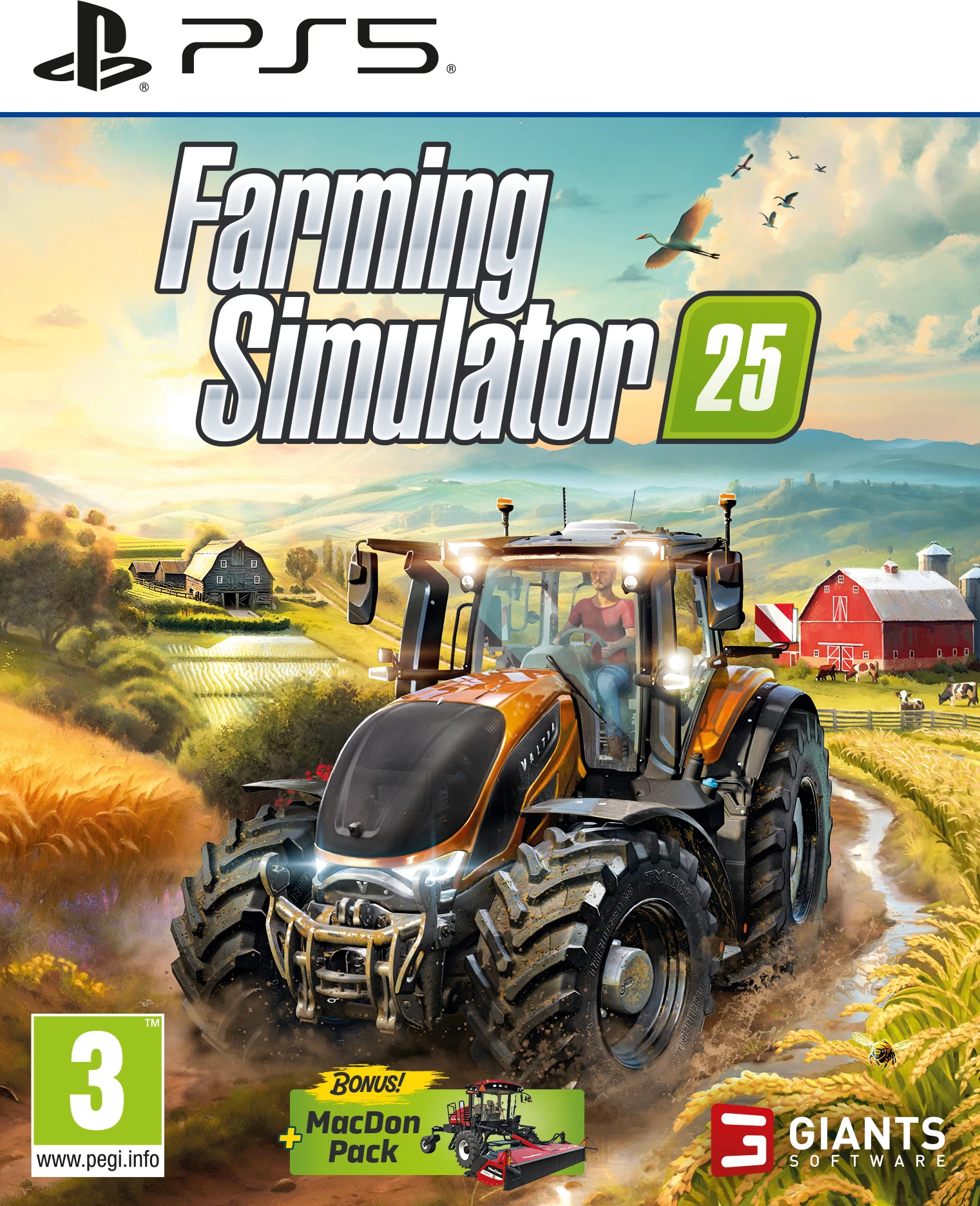 Lojë për PlayStation 5 GIANTS Software Farming Simulator 25, me MacDon Pack + varëse çelësash