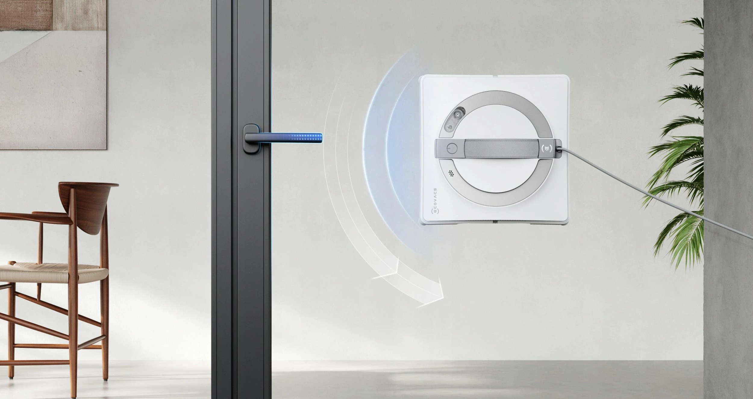Robot për pastrim xhamash ECOVACS WINBOT W2 PRO, 3000 mAh, 230 ml, i bardhë