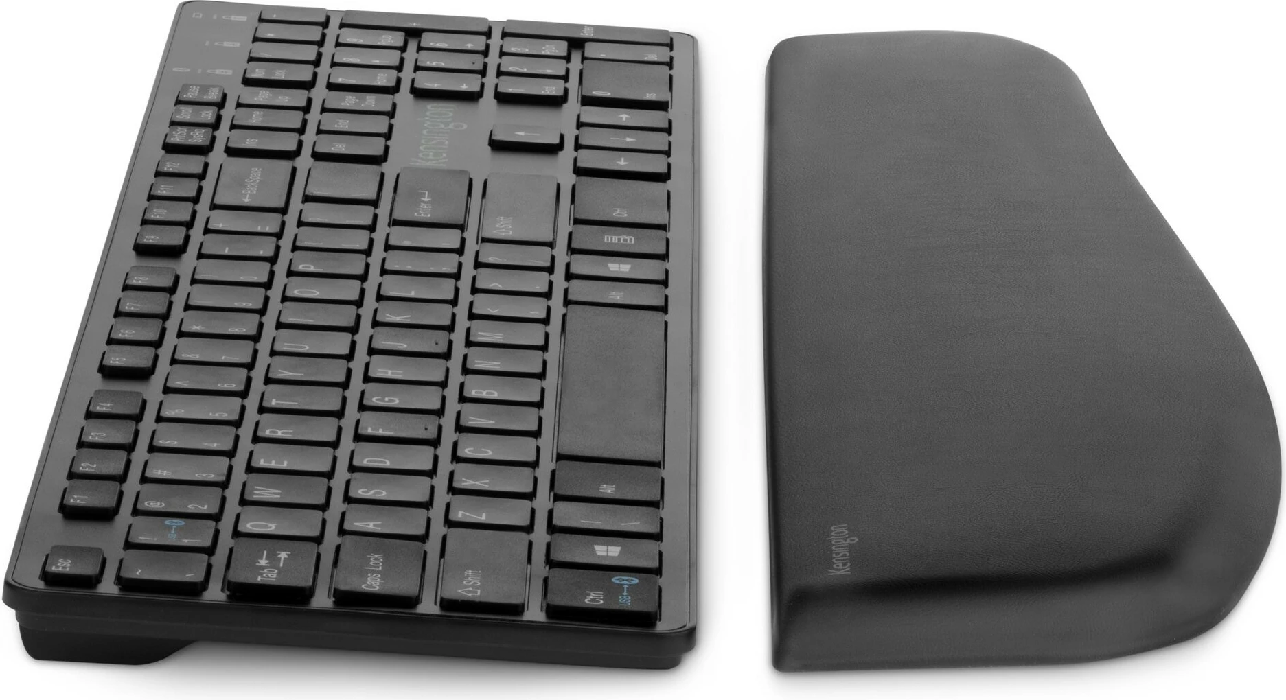 Mbështetëse kyçi Kensington ErgoSoft për tastierë slim, xhel, e zezë