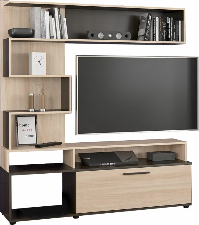 Njësi TV Jasper ngjyrë wenge-natyrale 151.5x37.5x169.5cm