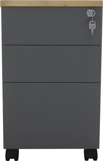 Sirtar profesional me 3 ndarje Lotus, ngjyrë natyrale-antracit, 40x44x61cm