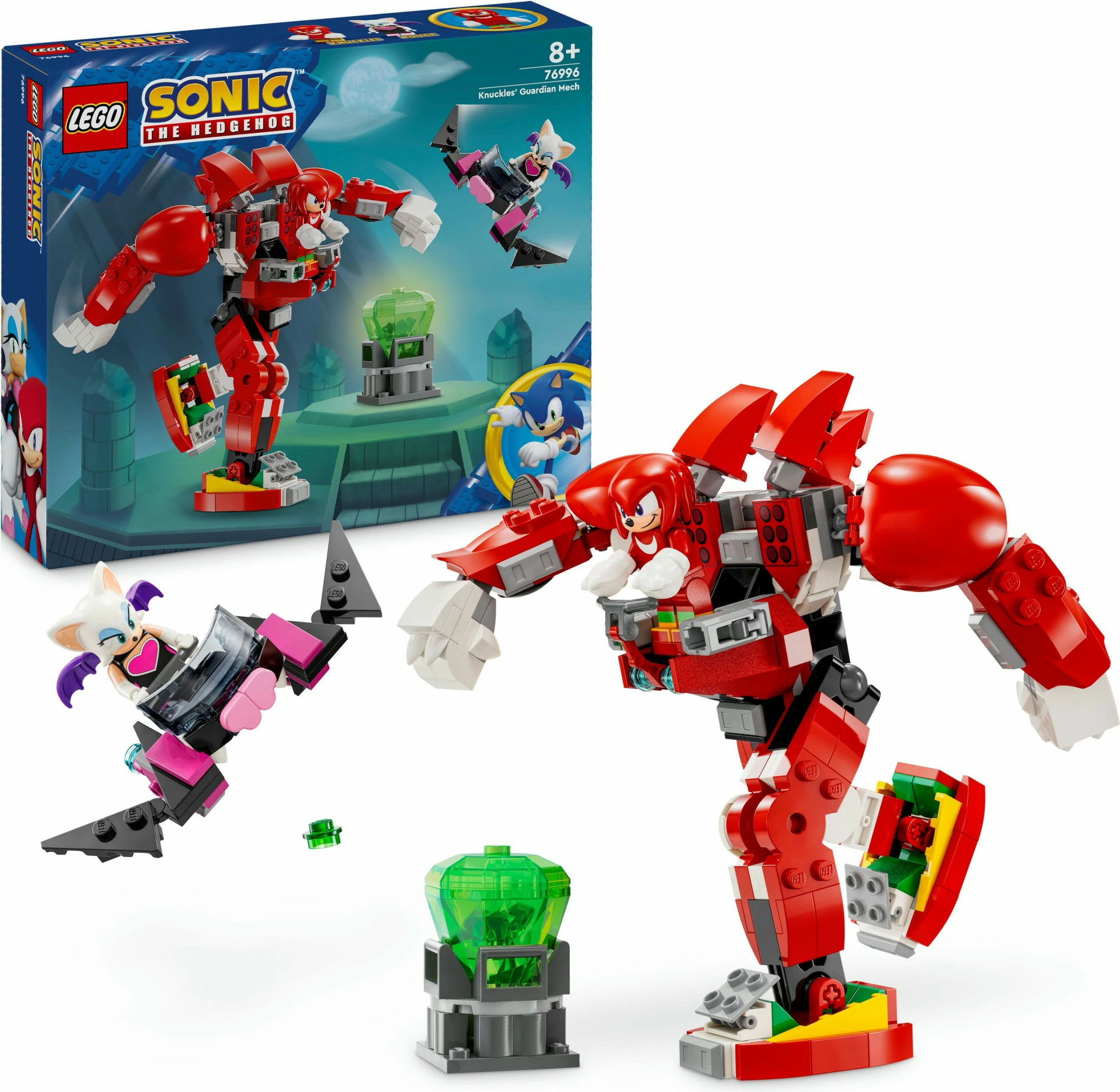 Set ndërtimi LEGO Sonic the Hedgehog 76996 Knuckles Guardian Mech, 276 pjesë, multikolor