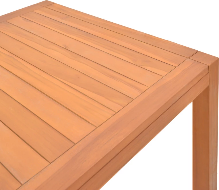 Tavolinë druri teak, ngjyrë natyrale, Vocaly, 200x100x75cm