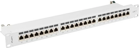 Patchpanel Lanberg PPS7-1024-S, 24 porta, 1U, CAT 7, Gri
