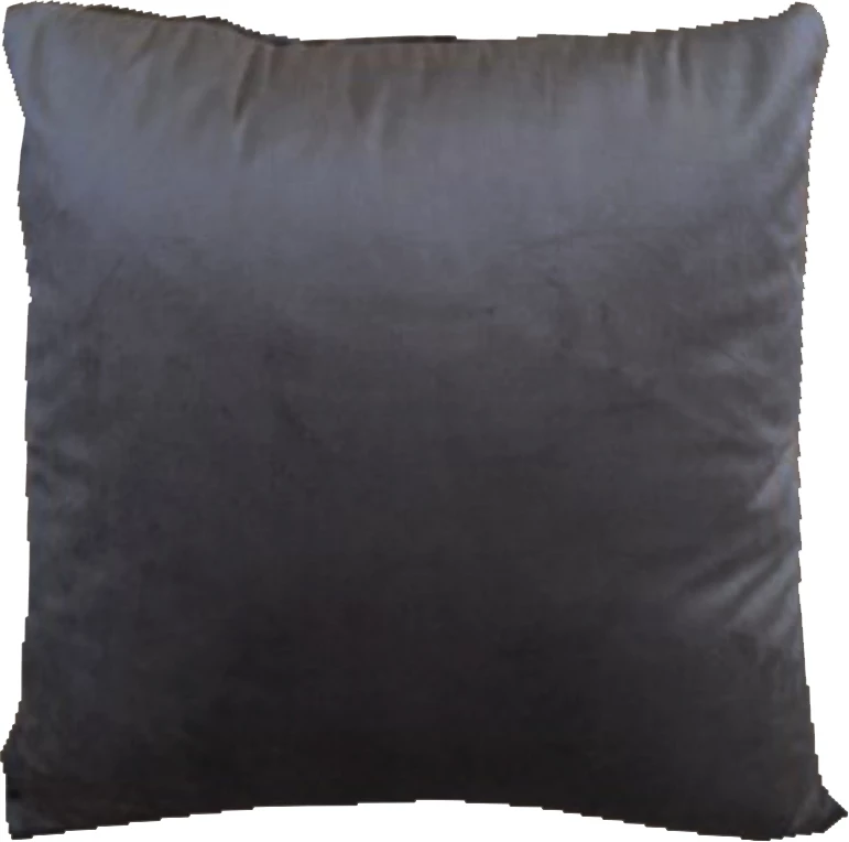 Jastëk dekorativ plisse, kadife, ngjyrë gri, 45x45cm