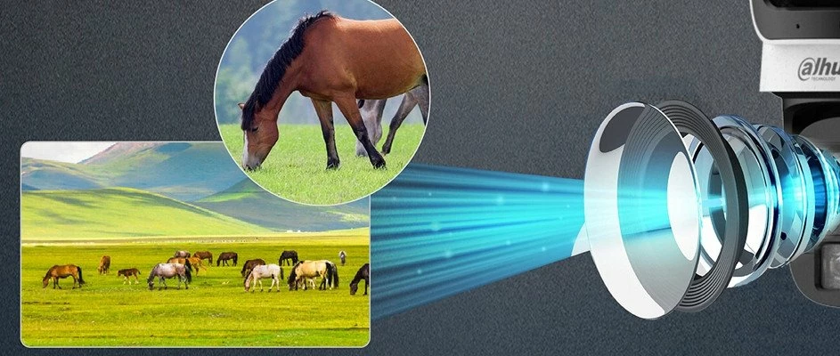 Kamerë IP Dahua IPC-PTS2649C-3E3Z-4GB20 3MP, 4G/LTE + Wi‑Fi, PT‑Dome, panel diellor + bateri 65Wh, IP66, bardhë/zezë