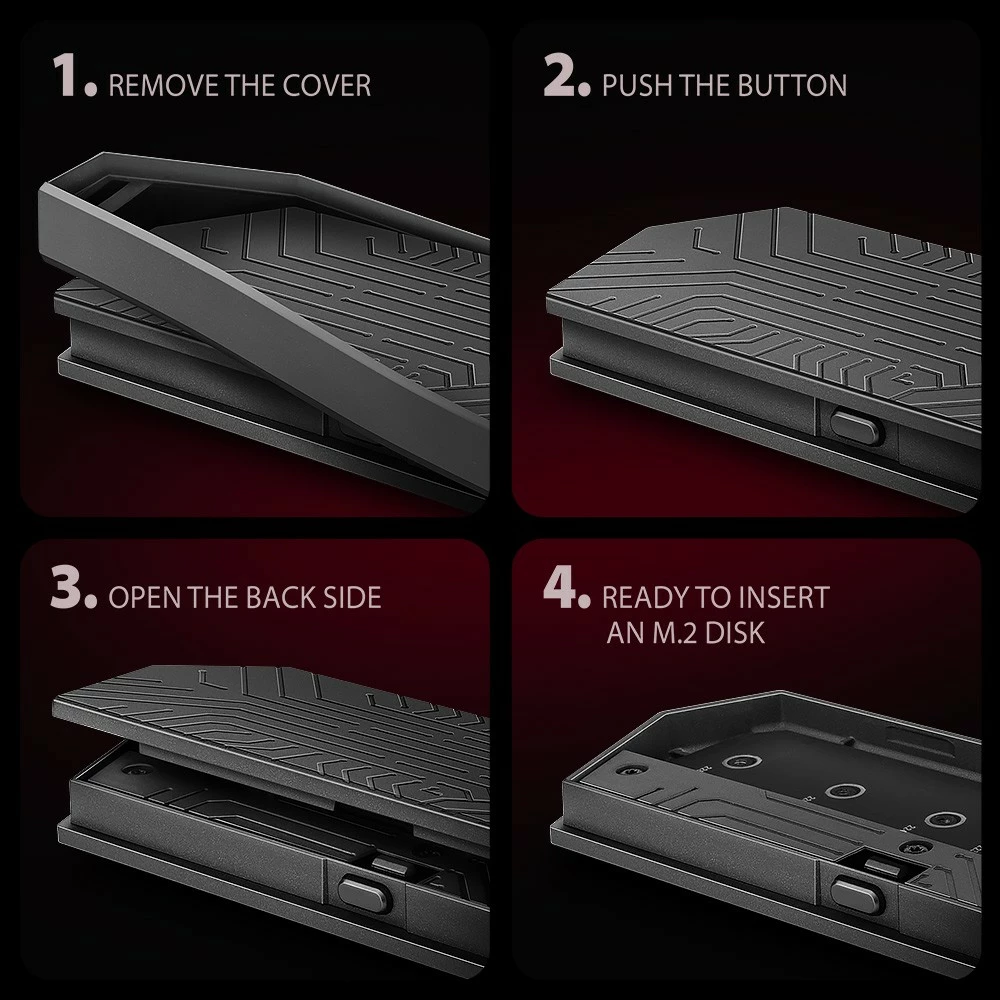 Kasë e jashtme AXAGON EEM2-GAM për SSD M.2 NVMe/SATA, USB-C 3.2 Gen 2, e zezë