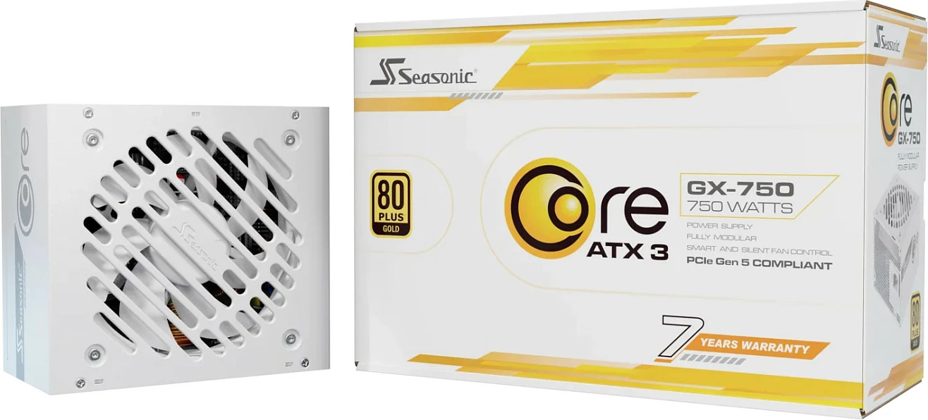 Furnizues energjie Sea Sonic Core GX-750, 750W, ATX 3.1, 80 Plus Gold, i bardhë