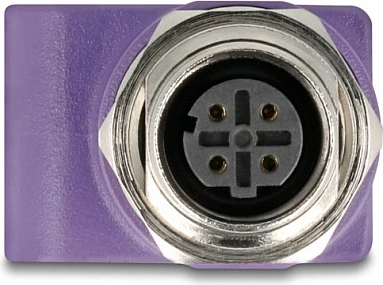Adapter industrial Ethernet DeLOCK 60678, M12 Femër në RJ45 Femër, Cat5e, vjollcë