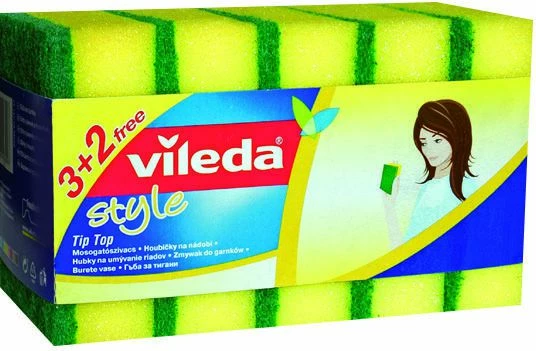 Sfungjer kuzhine Vileda Tip Top Style 7x9x3 cm 3+2 copë (142817)