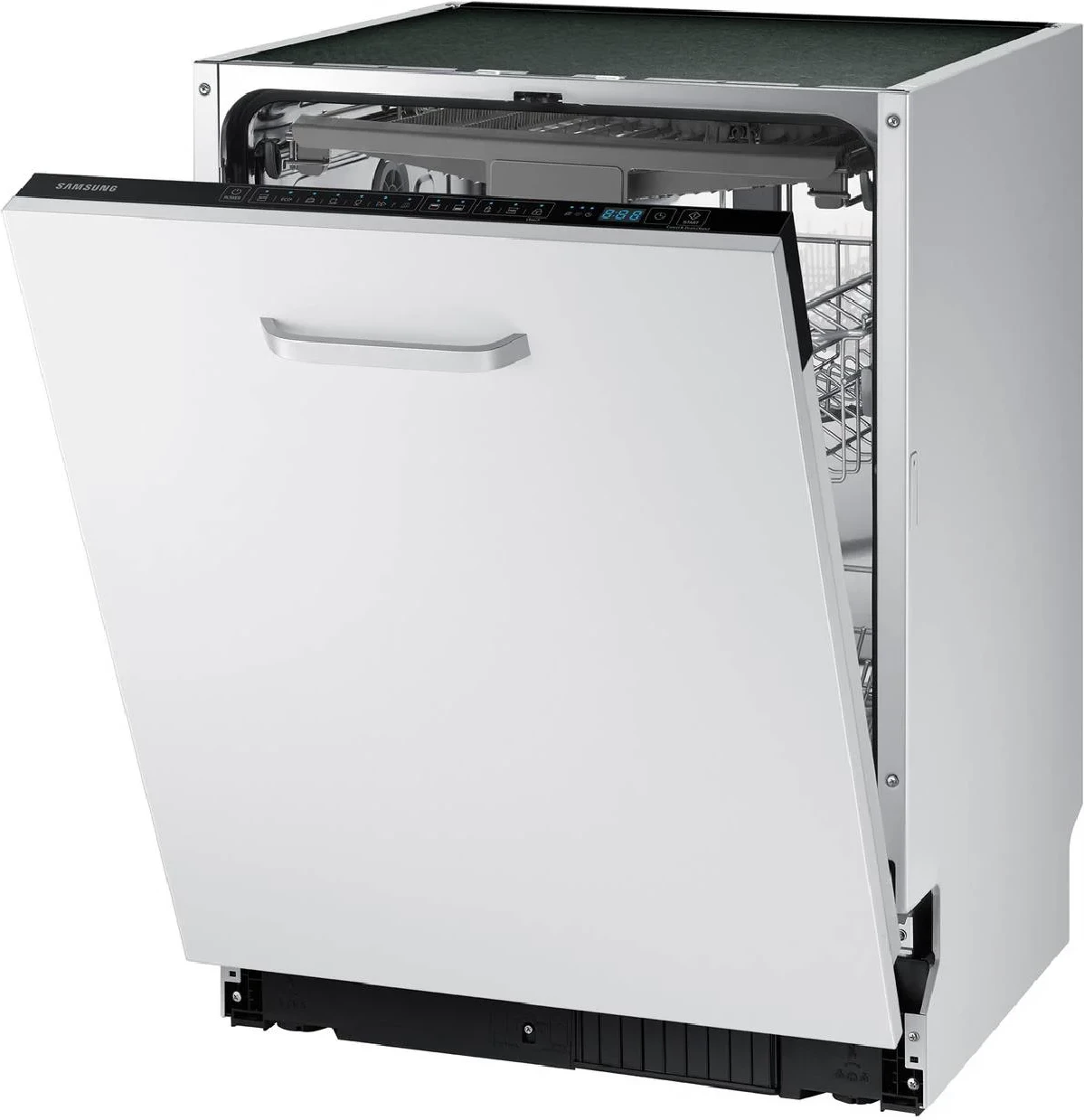 Enëlarëse, Samsung DW60M6070IB/ET, plotësisht e integruar (E), ekran LED i gjerë, raft i tretë fleksibël 6