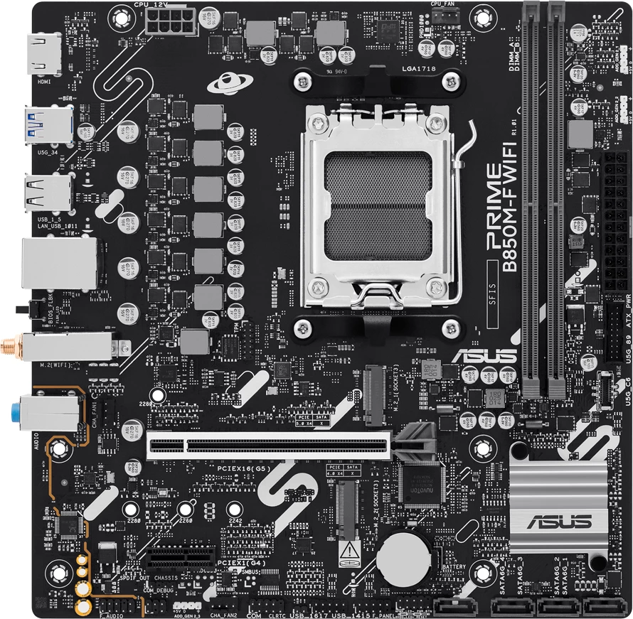 Pllakë amë ASUS PRIME B850M-F WIFI, mATX, AM5, DDR5