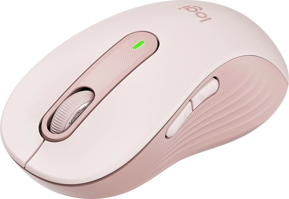 Maus Logitech Signature M650 L, Wireless, Djathtas, Optik, RF Wireless + Bluetooth, 4000 DPI, Rozë