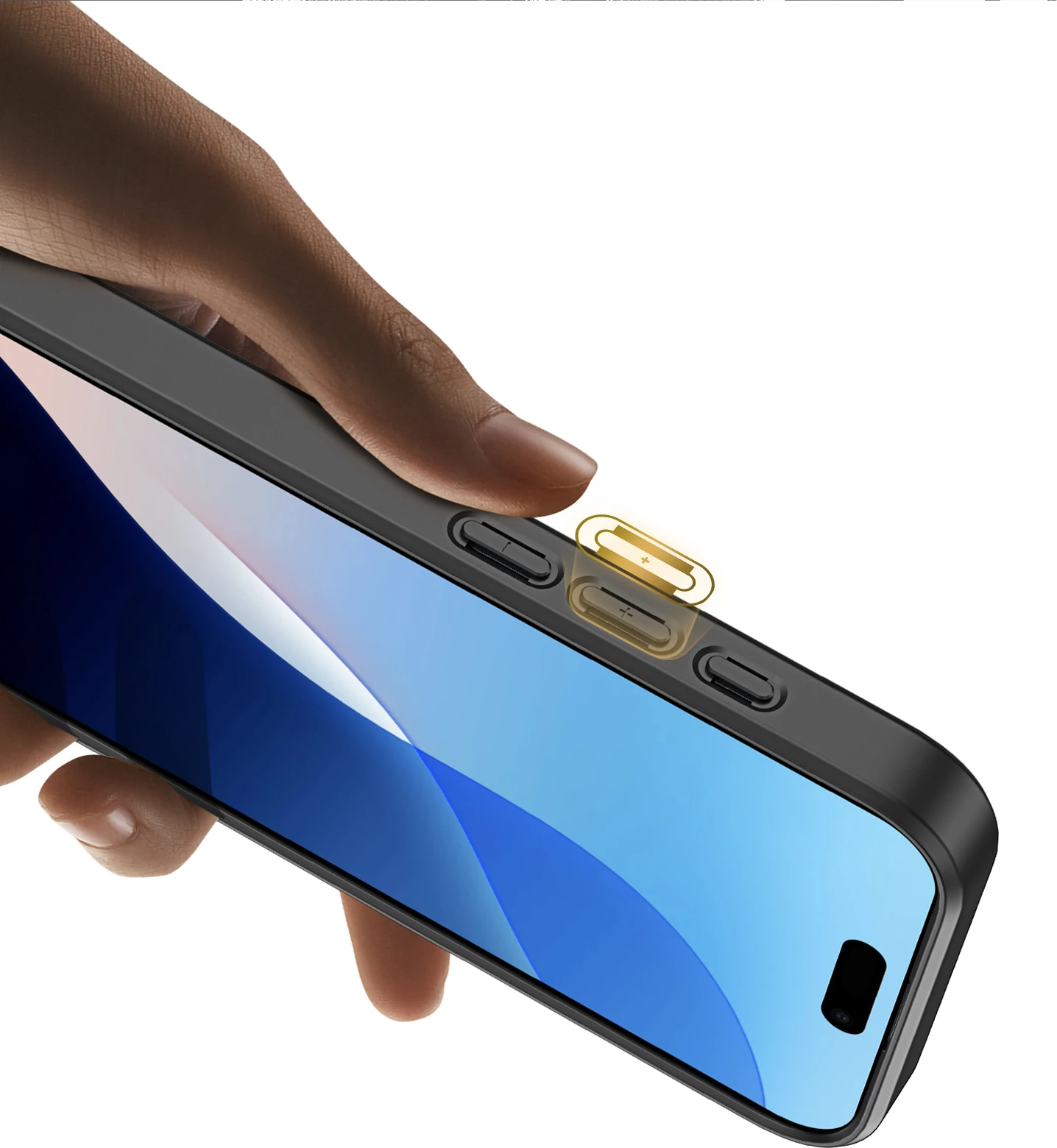 Mbështjellës Dux Ducis Rafi II Mag për iPhone 16, me MagSafe, portofol RFID, me mbajtëse, i zi