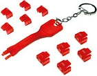 Bllokues porti RJ45 LogiLink, 1 çelës + 10 bllokues, i kuq
