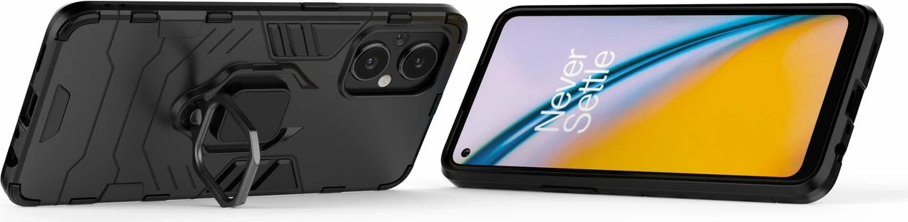 Mbështjellës Hurtel Ring Armor për OnePlus Nord N20 5G, i zi