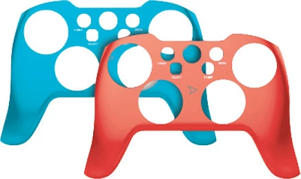 Gamepad wireless Steelplay Lexip X, për Nintendo Switch/PC/Android, i personalizueshëm, me 2 mbështjellës, zi/kaltër/kuq
