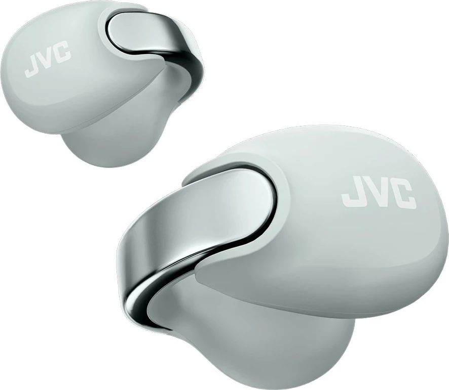 Kufje TWS JVC HA-NP1THU, open-back, earcuff, argjend