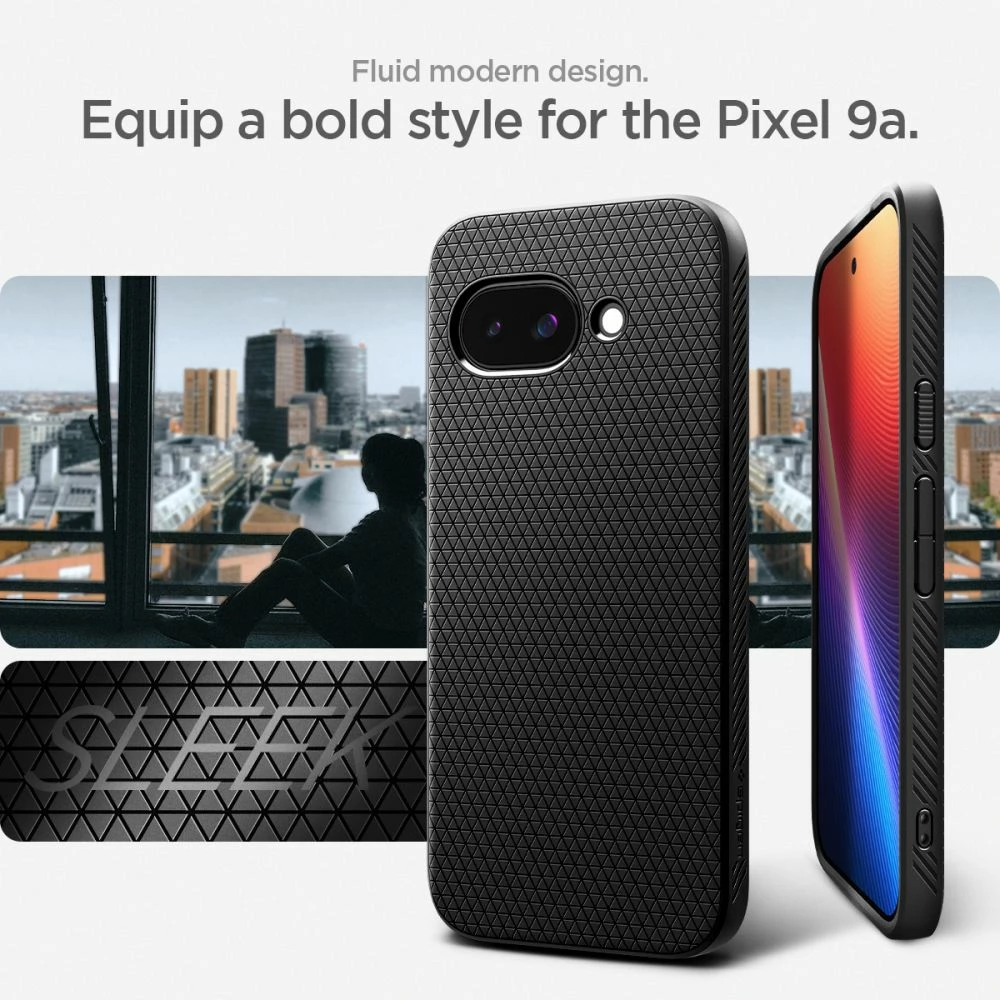 Mbështjellës Spigen Liquid Air për Google Pixel 9A, Matte Black