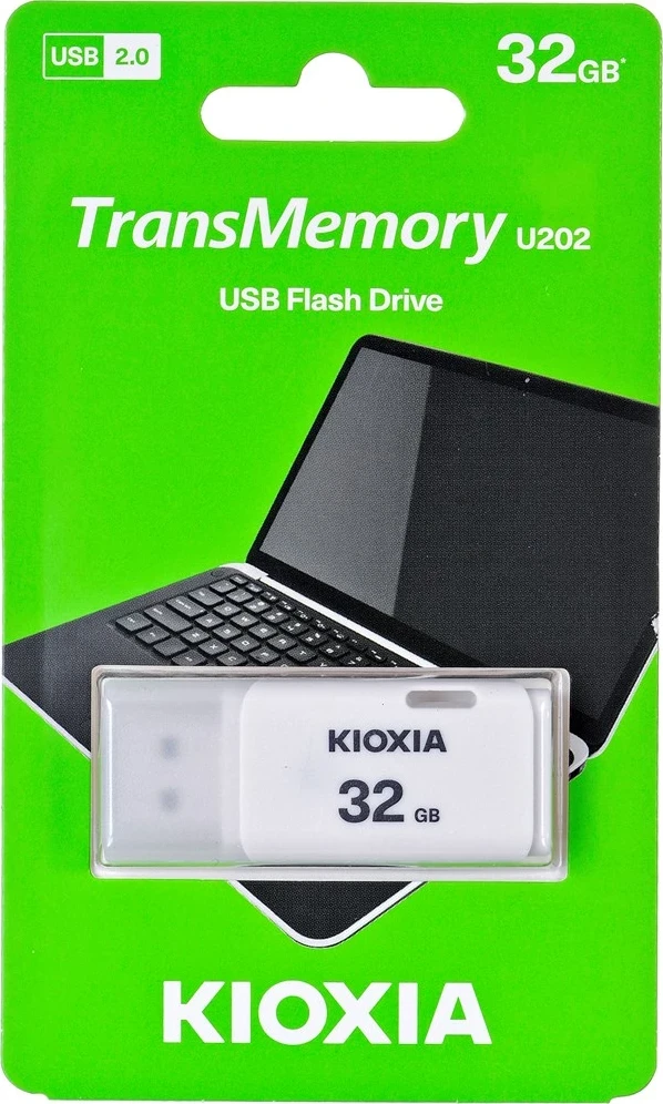 USB Kioxia TransMemory U20, Type-A 2.0,  32 GB, e bardhë