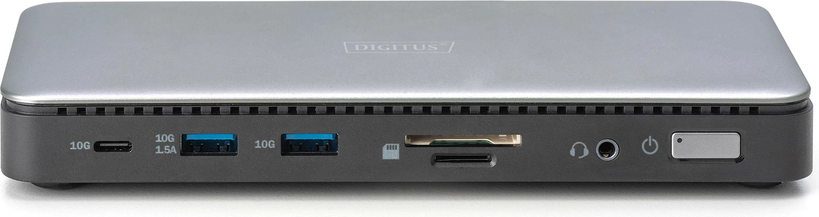 Docking station USB-C Digitus, 4K, 2x HDMI, 1x DP, RJ45, 10Gbps, me adapter, argjendtë