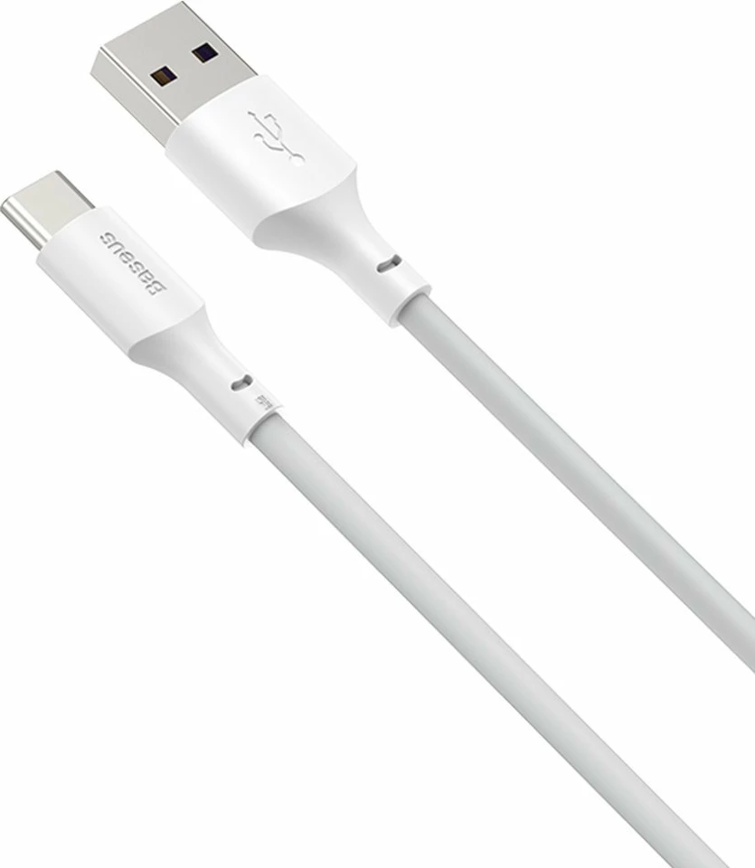 Kabllo USB në USB Type-C Baseus TZCATZJ-02, 1.5m, 40W, Set 2 copë, Bardhë