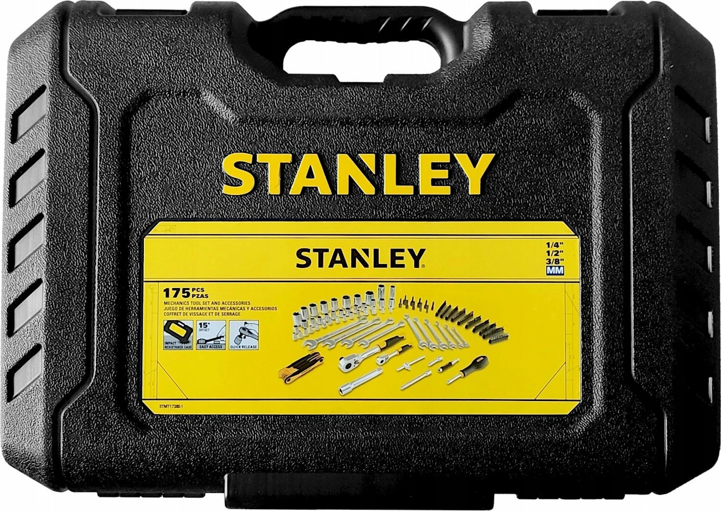 Set veglash Stanley STMT17380-1, 175 copë, 1/4\"-1/2\"
