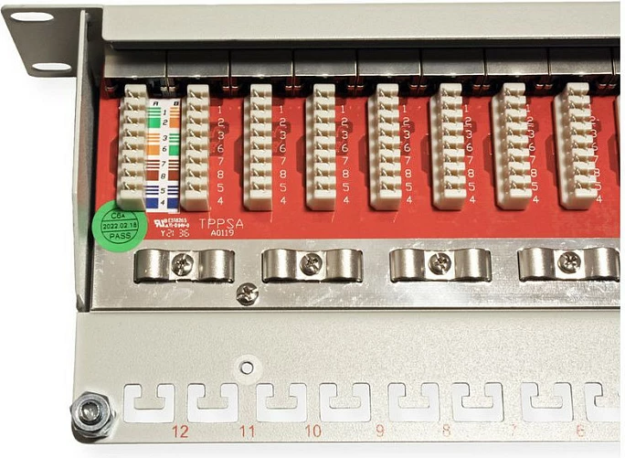 Patch panel rrjeti ROLINE 26.11.0316, 12 porta RJ45, Cat6a S/UTP, 1U, gri
