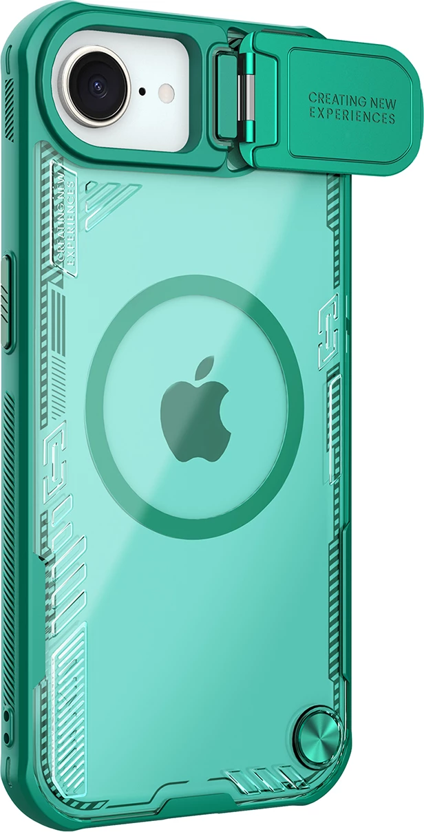 Mbështjellës Nillkin Iceblade Prop Magnetic për iPhone 16e, me kapak kamere dhe mbajtëse, Jeshil