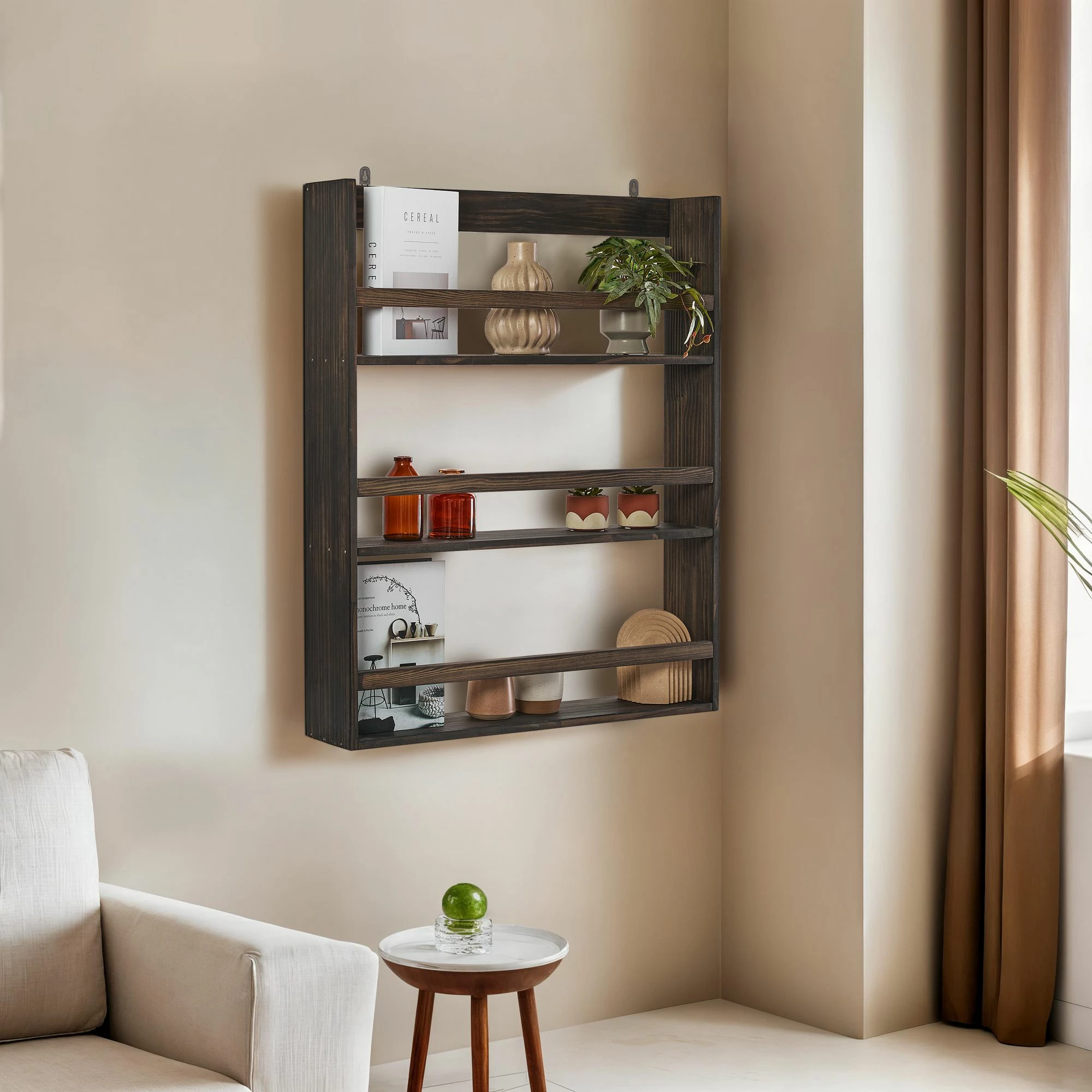 Raft muri Skye Decor, i zi, Cm-067-A