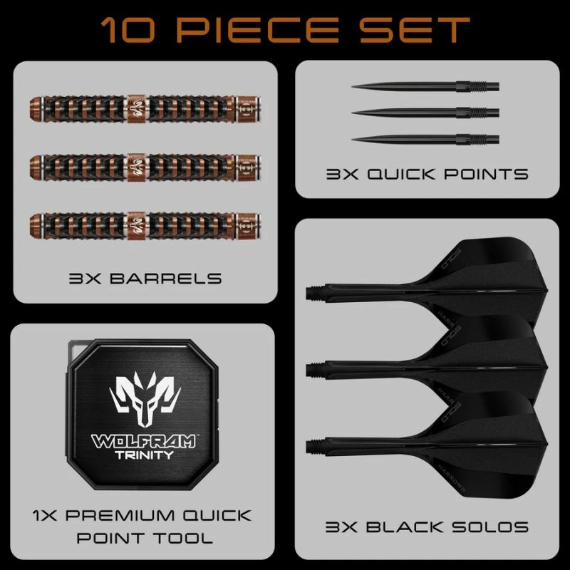 Shigjeta steeltip Harrows TOLFRAM TRINITY 97%, set