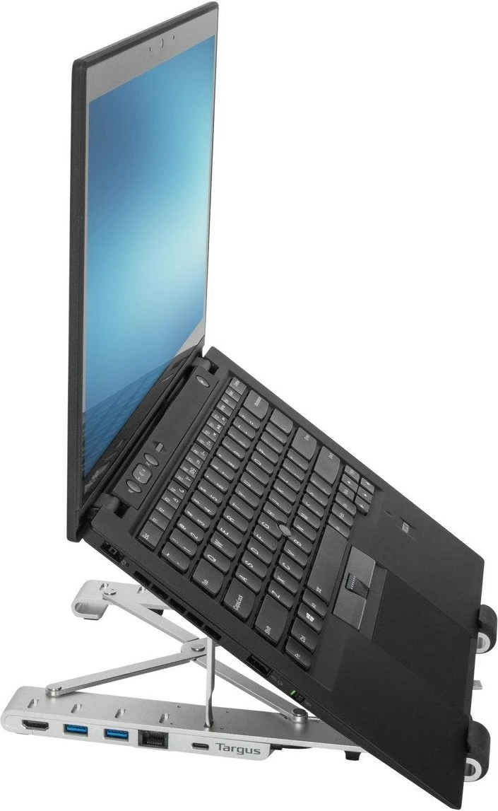 Kasë portative Targus D Portable Stand and Dock, USB-C, 15.6 inch, argjendtë